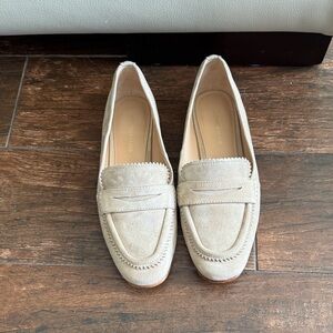 Veronica Beard Alyssa Suede Loafers, Sand color, Size 6